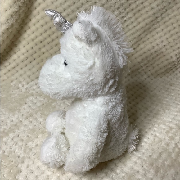 AURORA WORLD Cuddly Friends White Unicorn Plush Silver Horn Stuffed Animal Toy - Picture 6 of 8